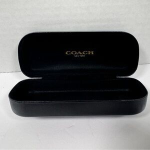 Coach Eyeglasses Case Glasses Sunglasses Hard Shell Black Clam‎ Box Holder